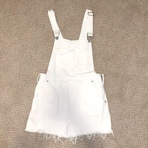 McGuire white denim overall dress